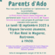 Une rencontre entre parents d'Ado à Rostrenen le 18 septembre 2023
