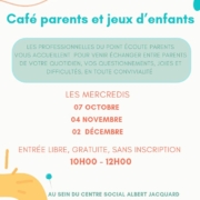 Café parents et jeux d'enfants